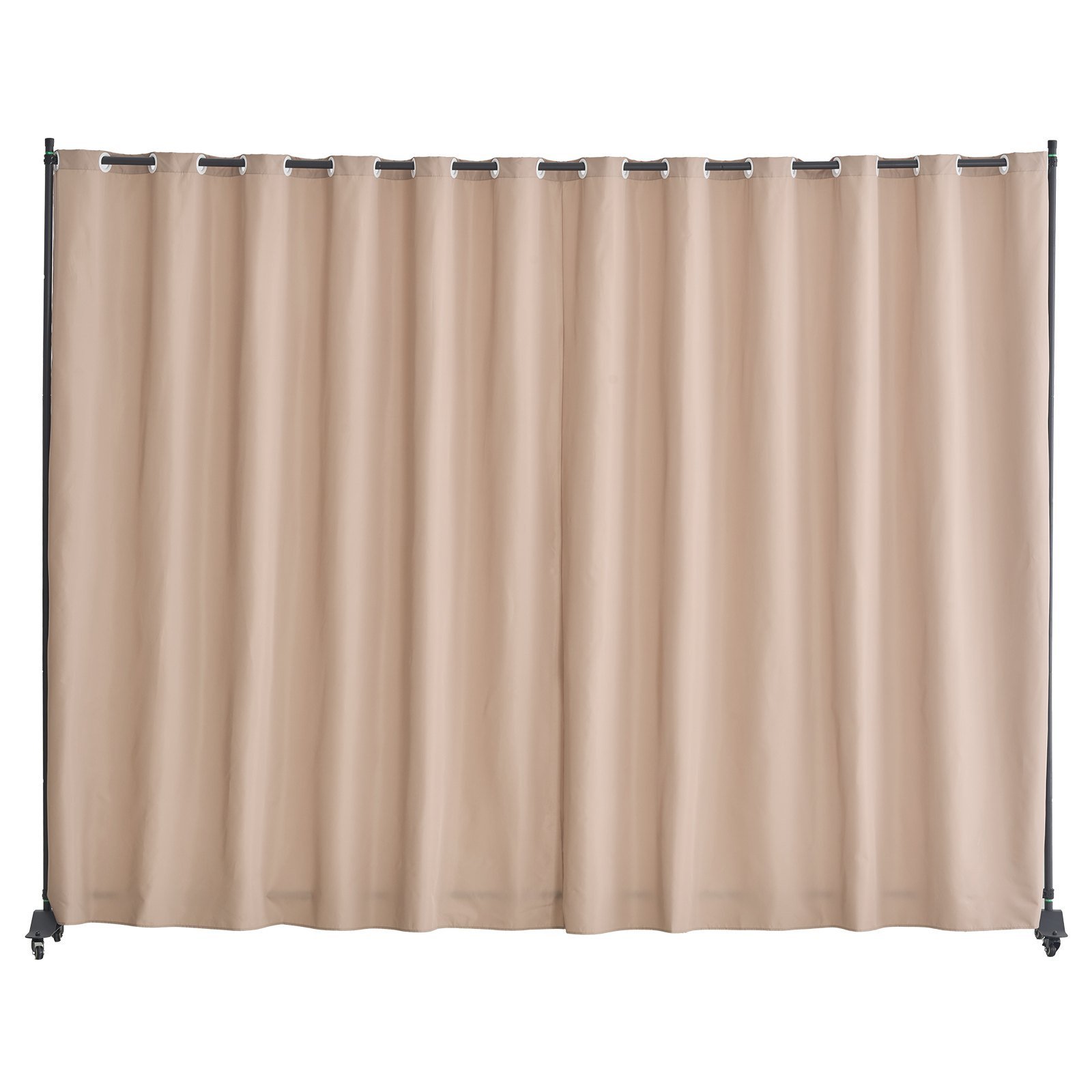 Room Divider, Portable Panel Room Divider With Wheels Curtain Divider Stand, Freestanding Room Divider Privacy Screen For Office, Bedroom, Dining Room, Study, Brown